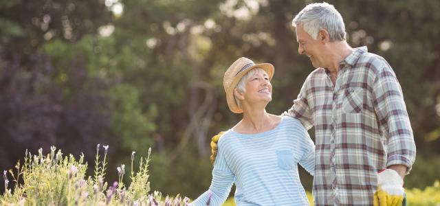 Retired Couple at a Field